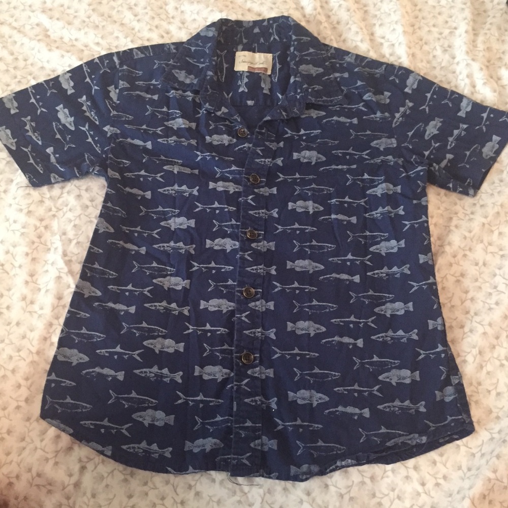 Boys Short Sleeve Button Up